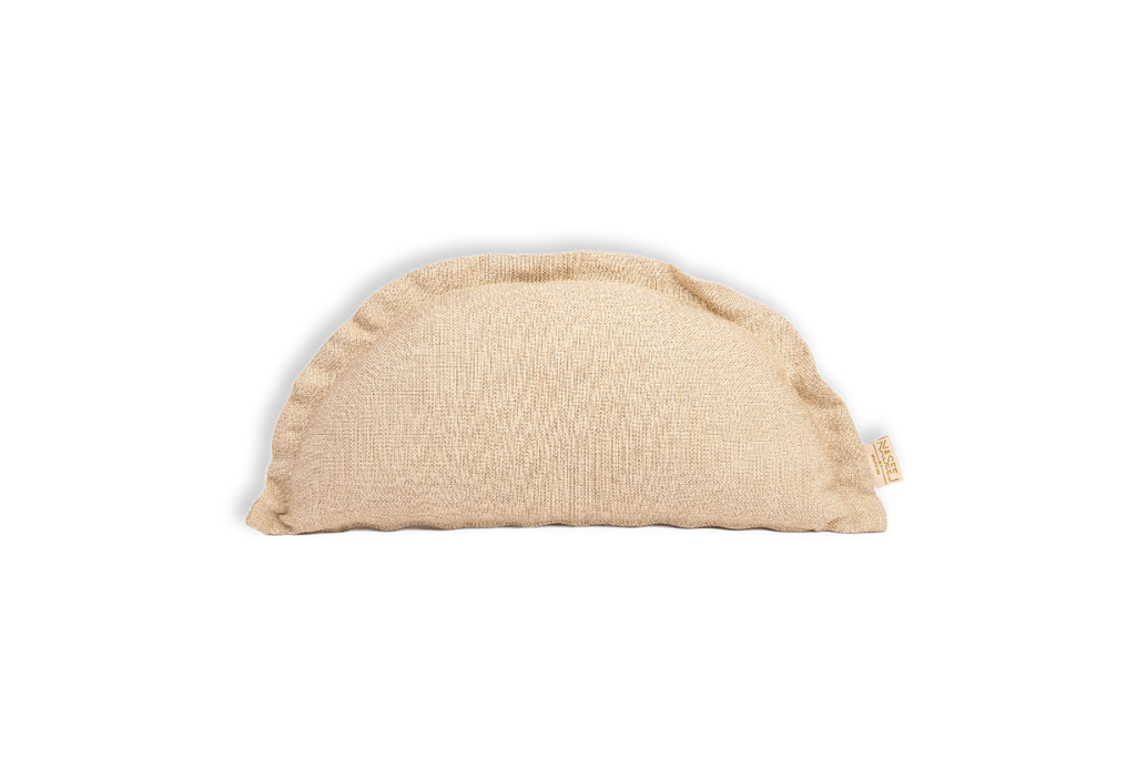 [4184] Jimmy Tweed Samosa Cushion (Arch 35*50) Ivory x Beige 