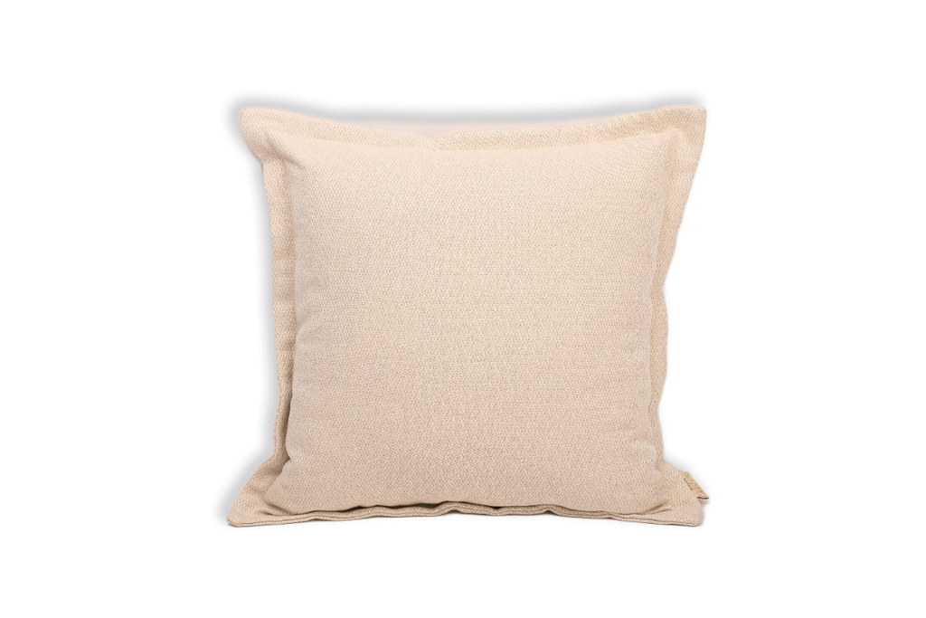 [4159] Nineteen Tweed Samosa Cushion (Ivory x Linen, 50x50)
