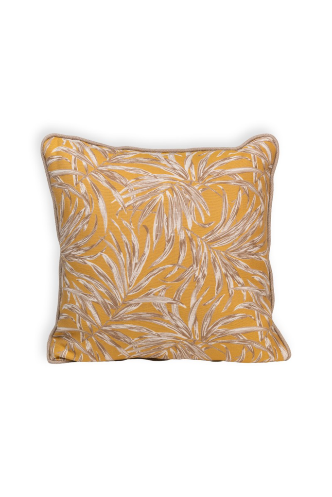 [5749] Le Honolulu Cushion (Mustard x Café, 50*50)