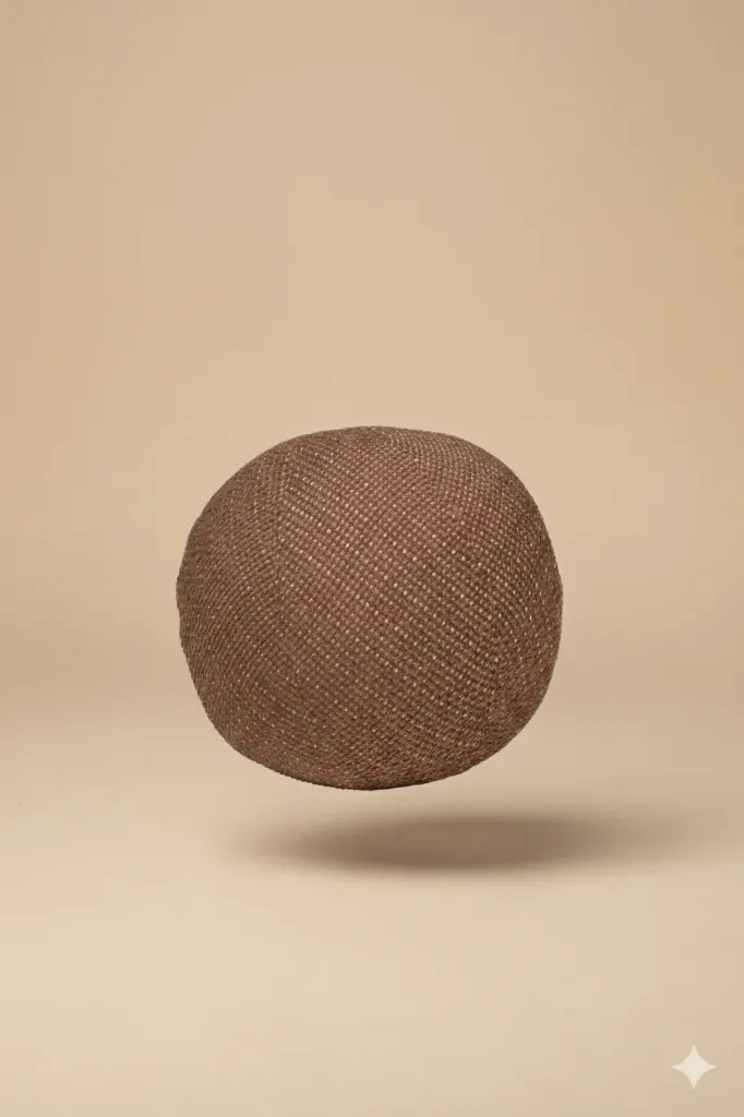 [5783] Nano Tweed Bomb Cushion (45cm) (Chocolate)