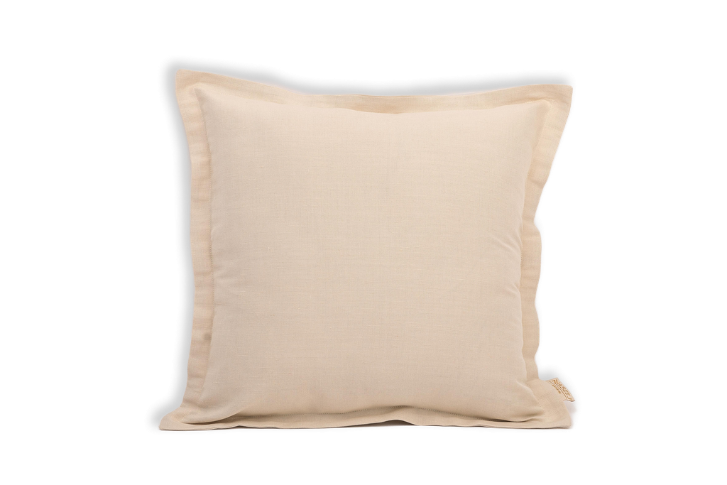 [4206] Dobby Linen Samosa Cushion (50*50) (Beige)