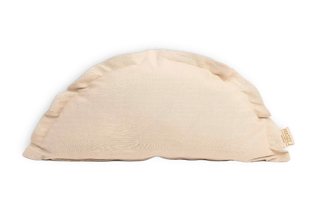 [4218] Dobby Linen Samosa Cushion (Arch 35*50) (Beige)
