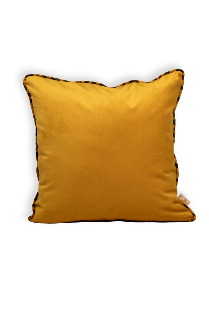 [5553] El Gato (P) Cushion (Brown x Amber, 50*50)